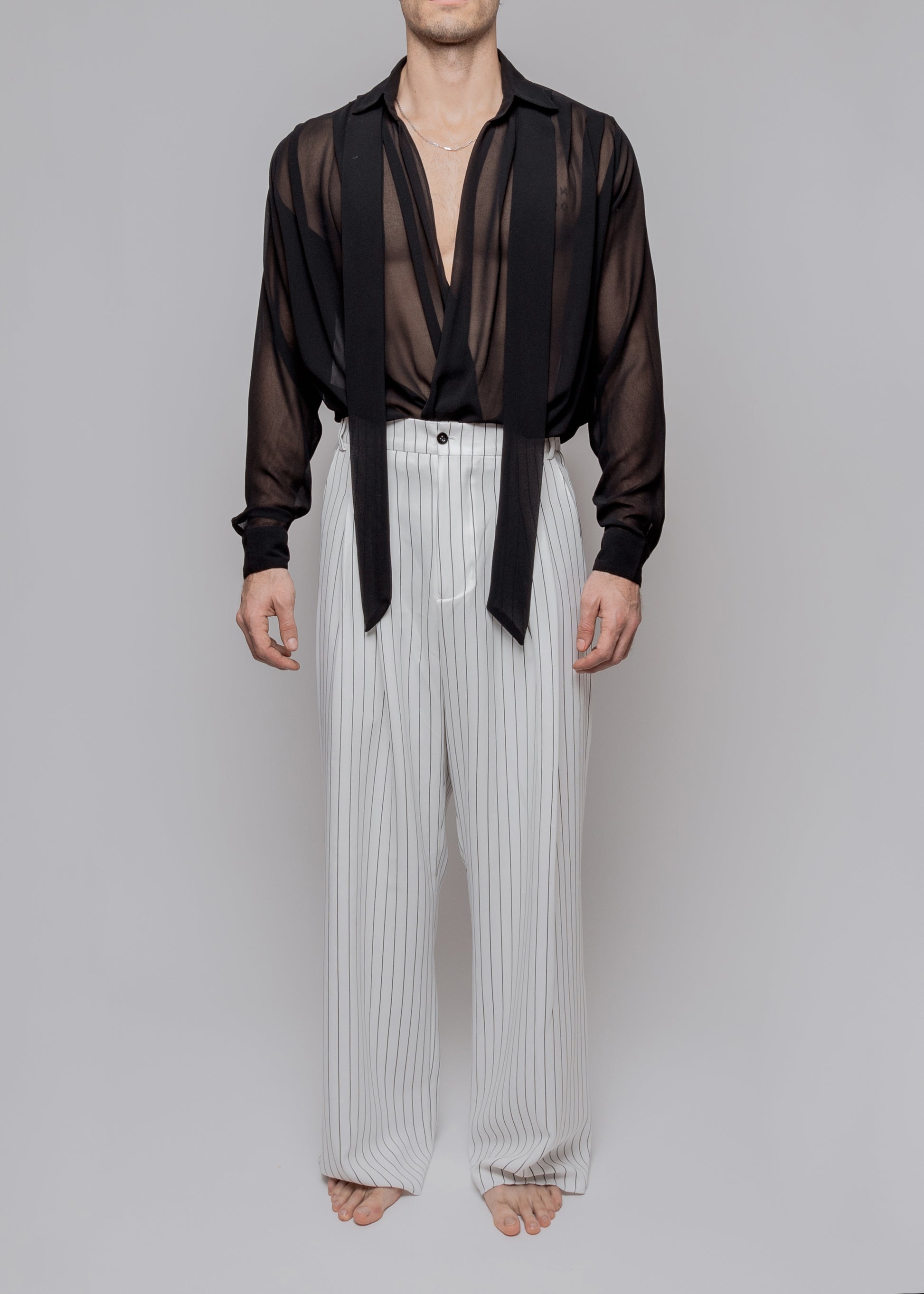 Cholo Stripes Pants White