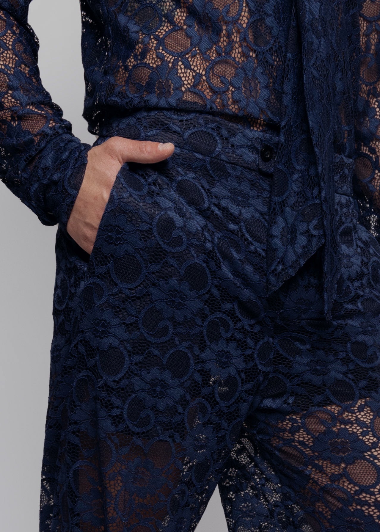 Night Lace Pants Navy