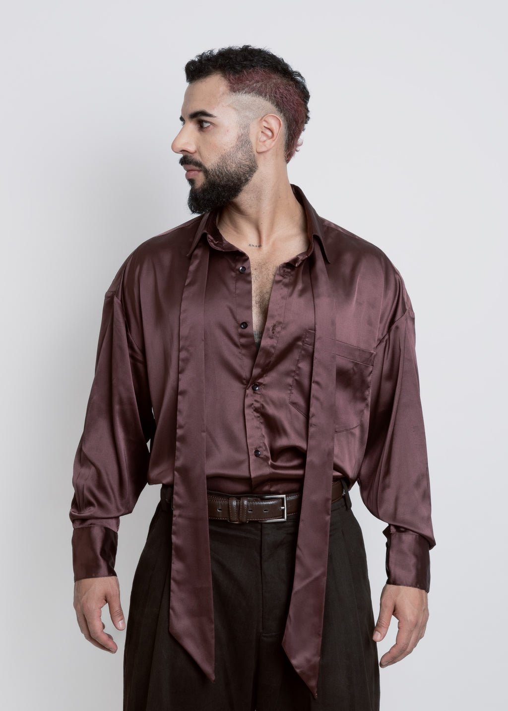 CAMISA SILK CRAVATE PROTEA