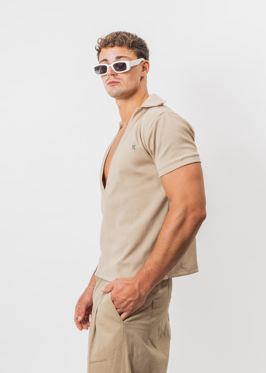 POLO SCOLLATO  100% ALGODÓN
