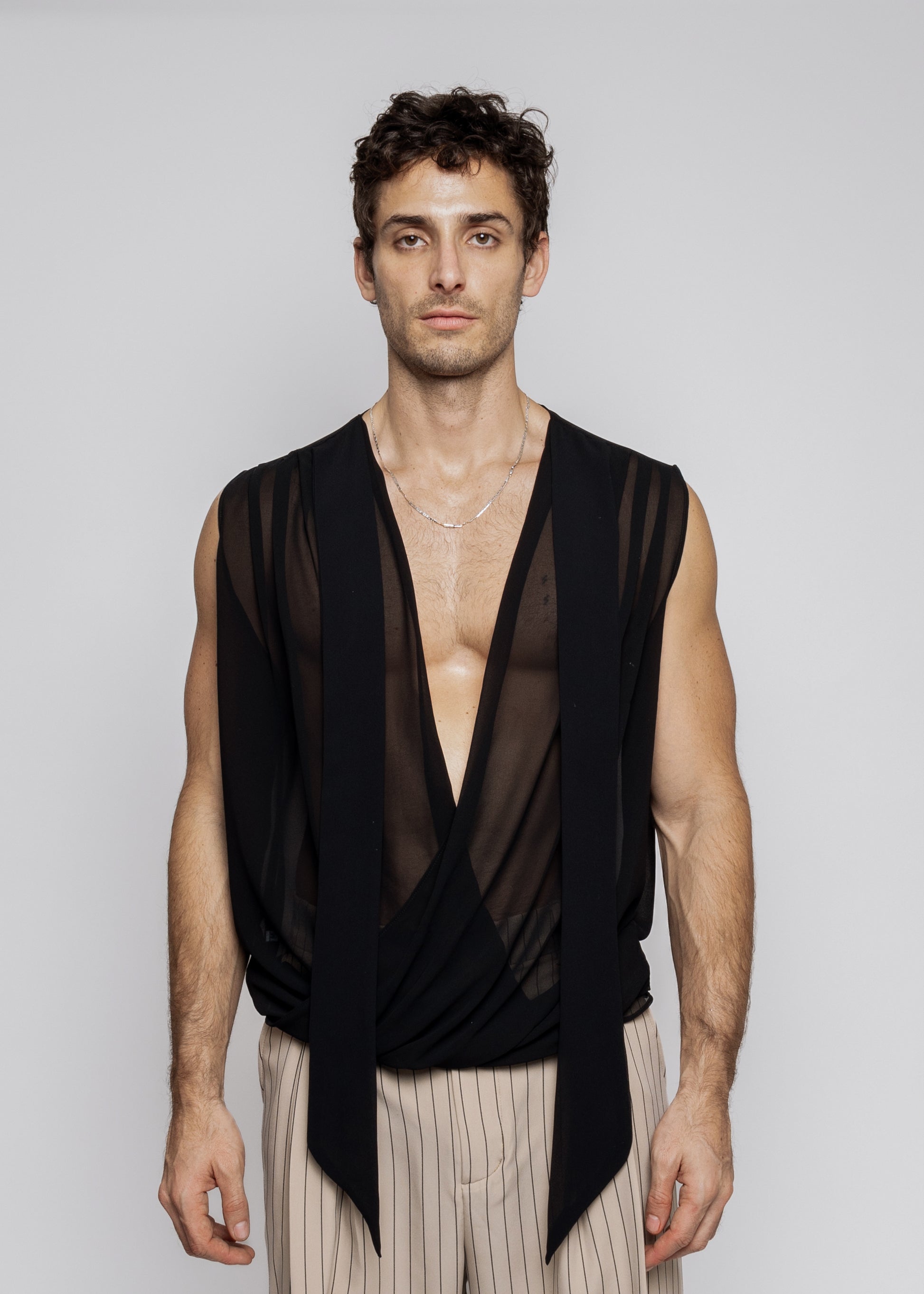 Drappeggio Non Sleeves Shirt