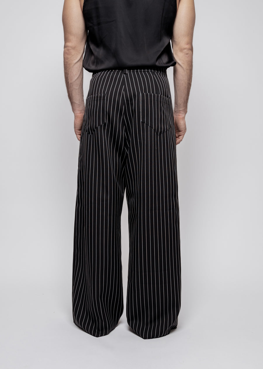 Cholo Stripes Pants Black