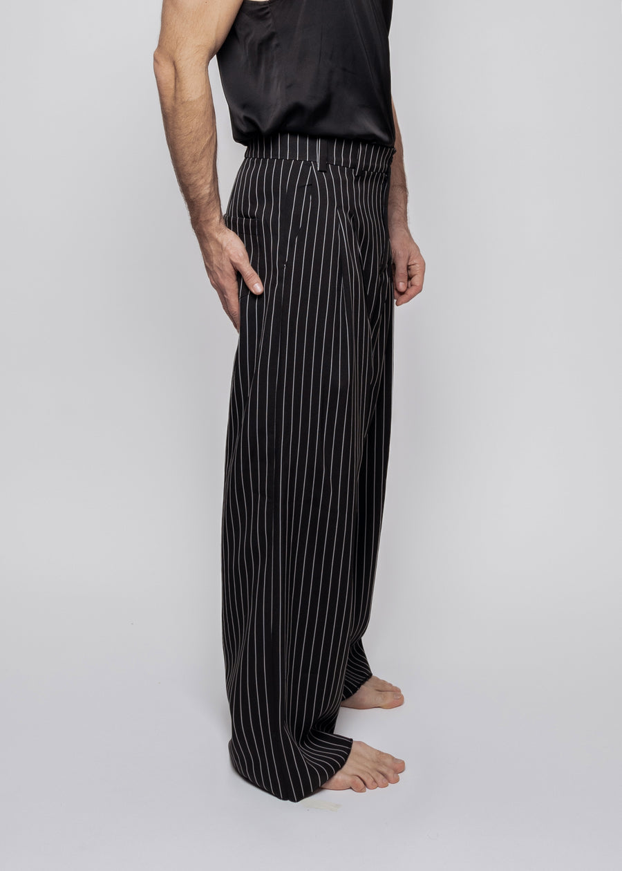 Cholo Stripes Pants Black