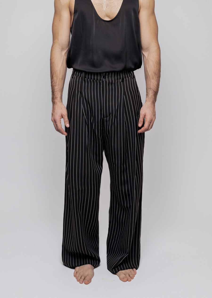 Cholo Stripes Pants Black