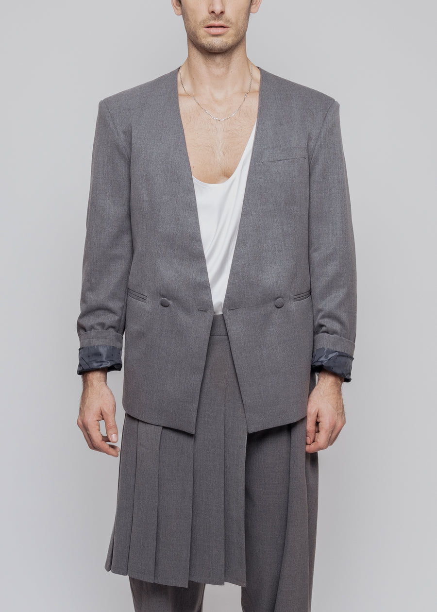 Porte Blazer Gris Oxford