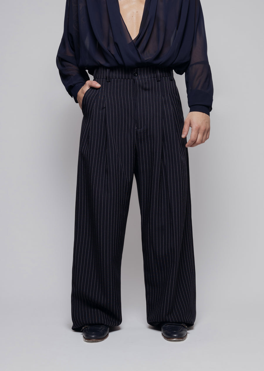 Cholo Stripes Pants Navy