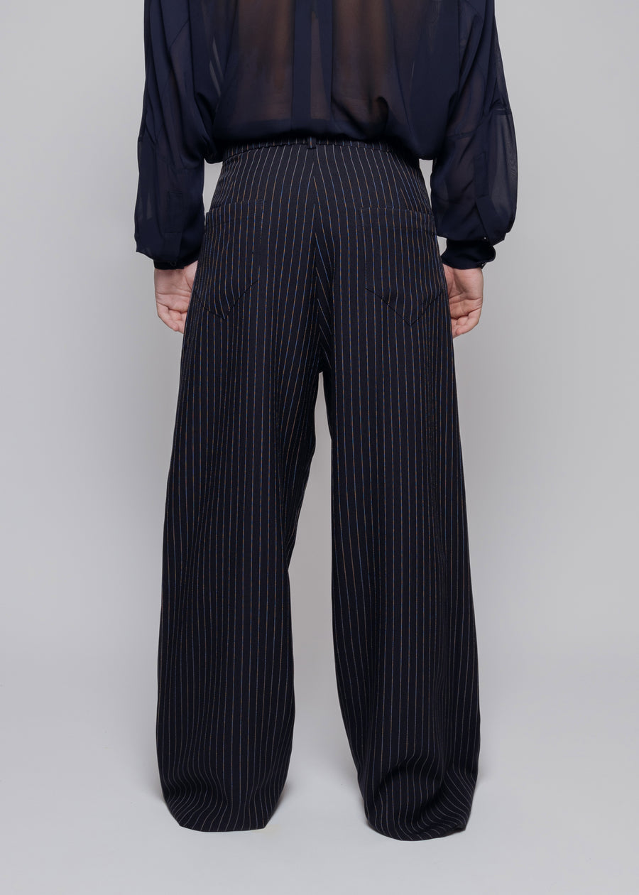 Cholo Stripes Pants Navy