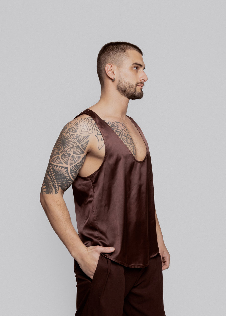 Silky TankTop Chocolate