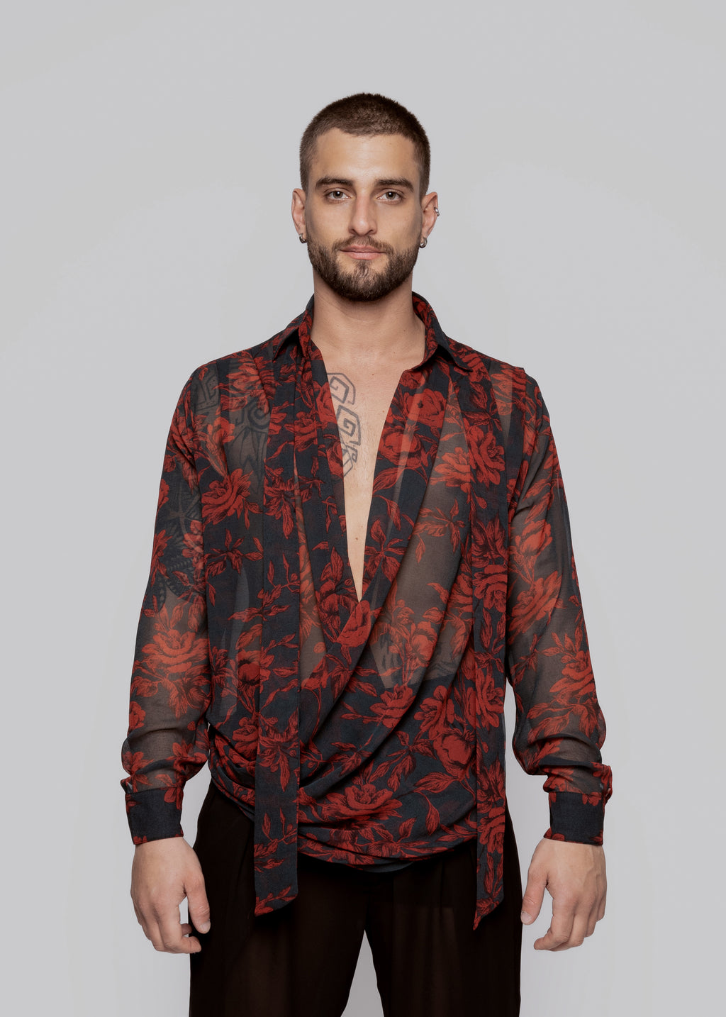 Drappeggio Floral Shirt