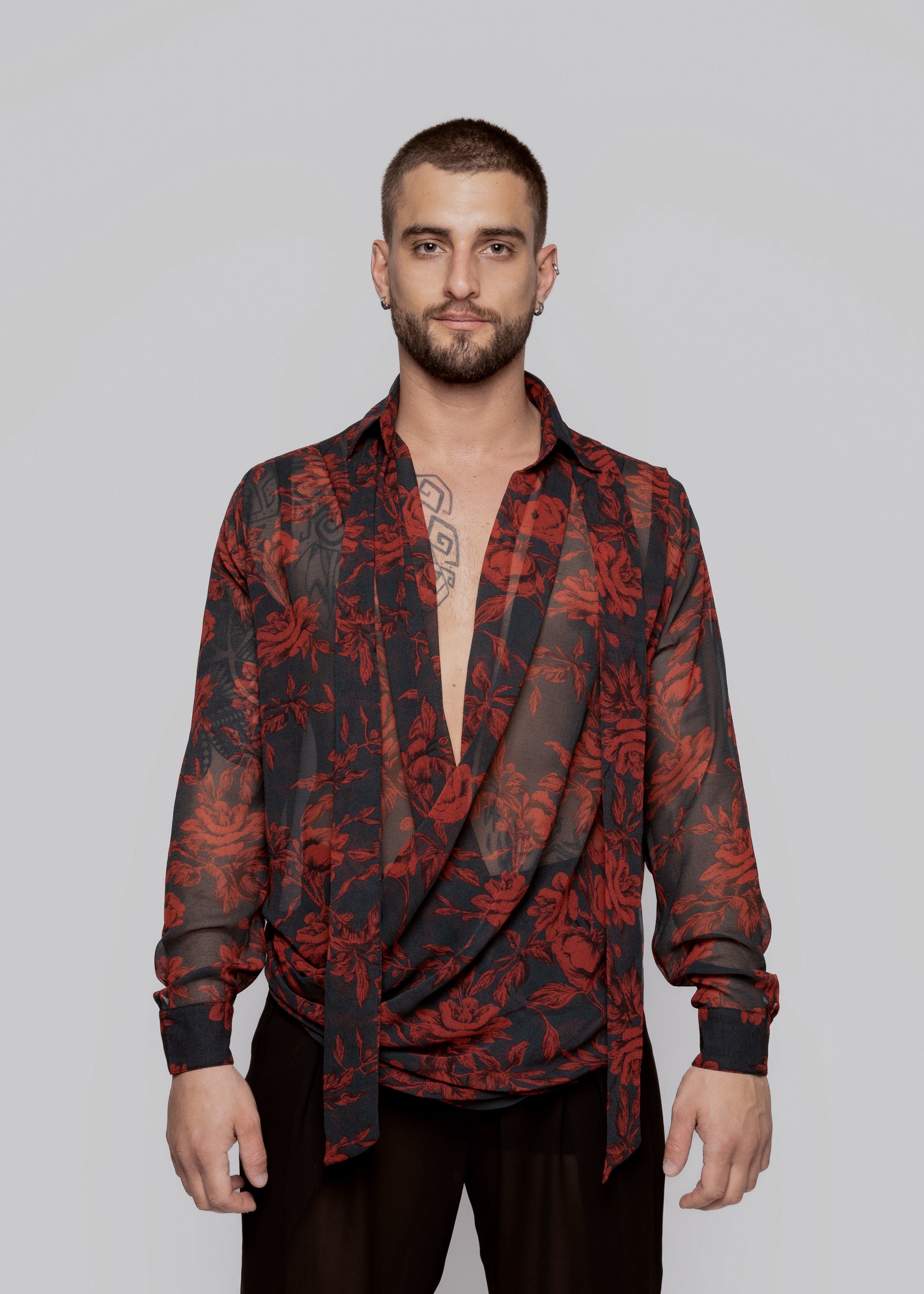 Drappeggio Floral Shirt