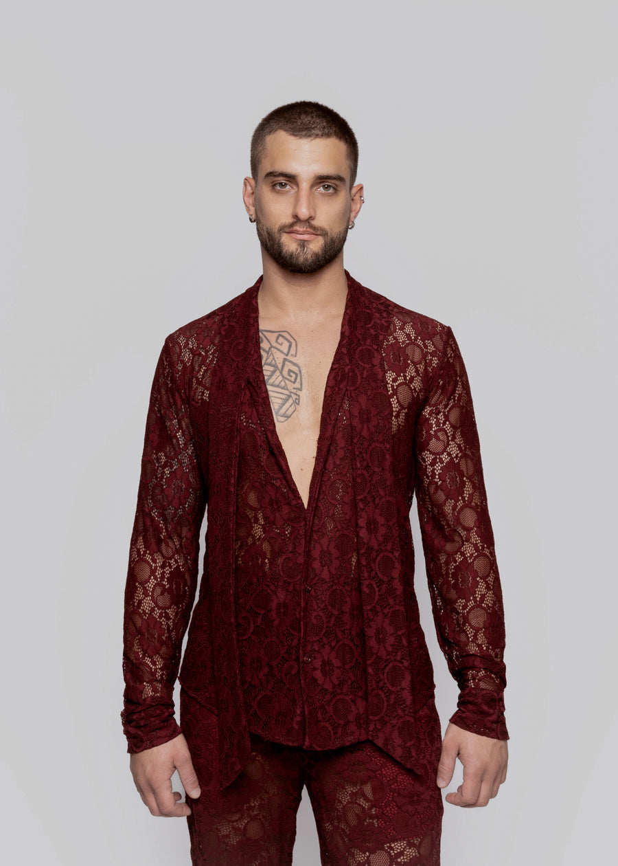 Night Lace Shirt Vino