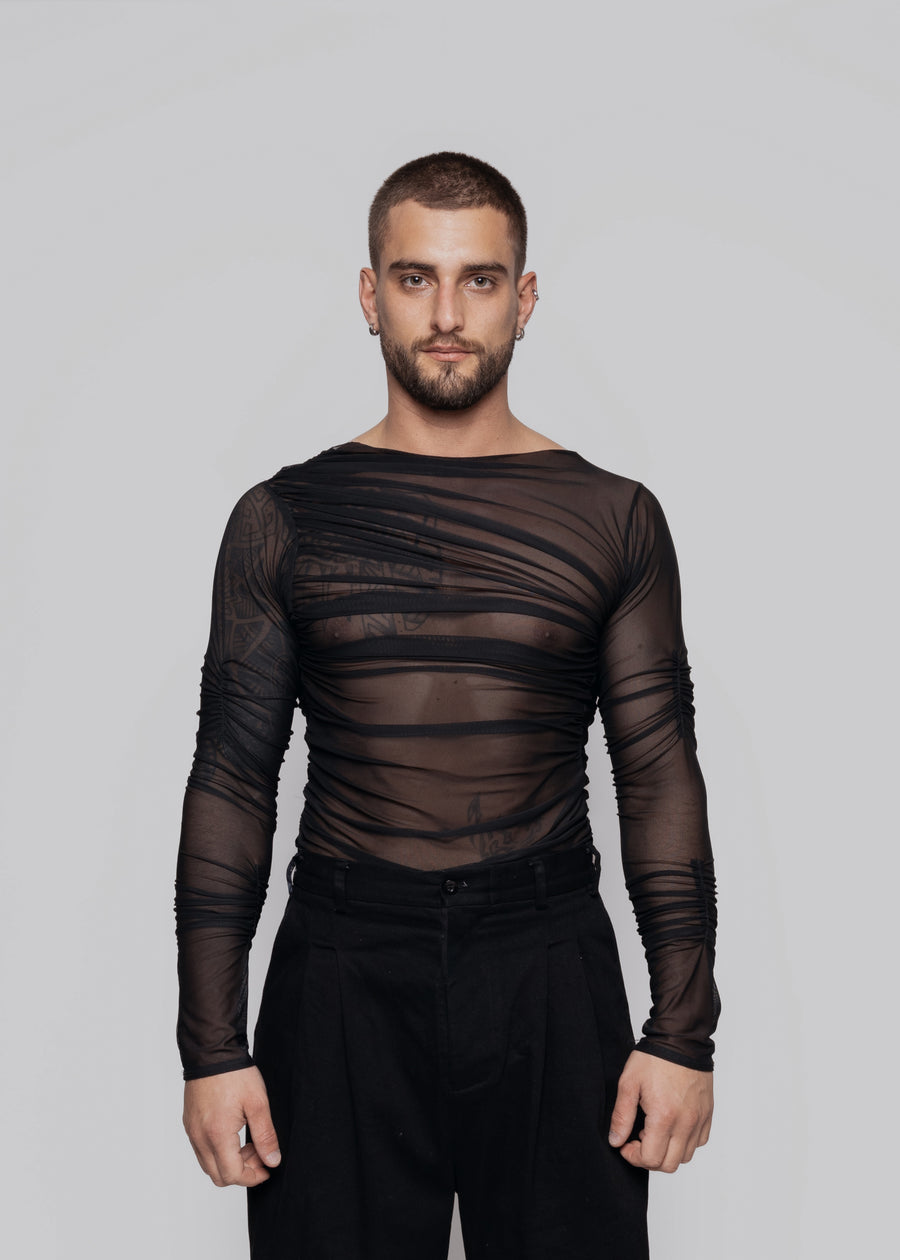 Drap mesh shirt