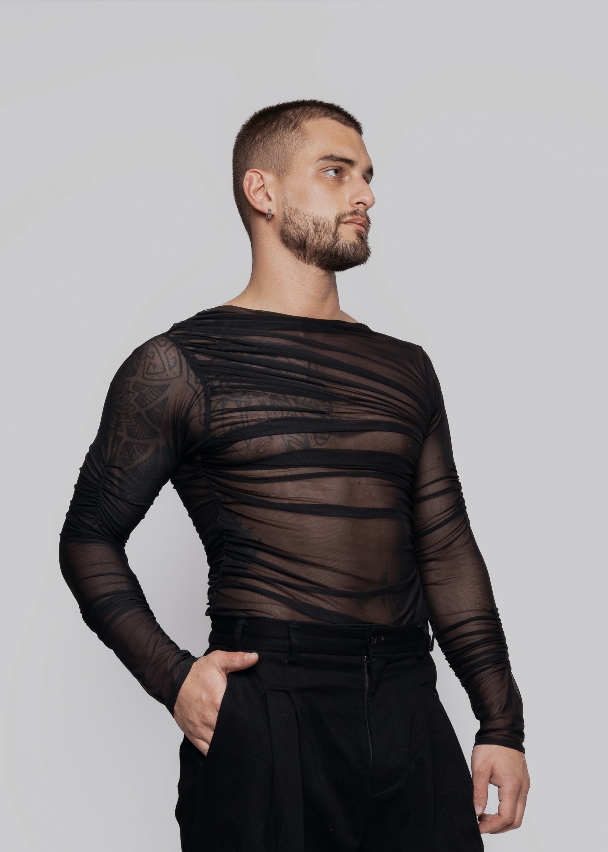 Drap mesh shirt