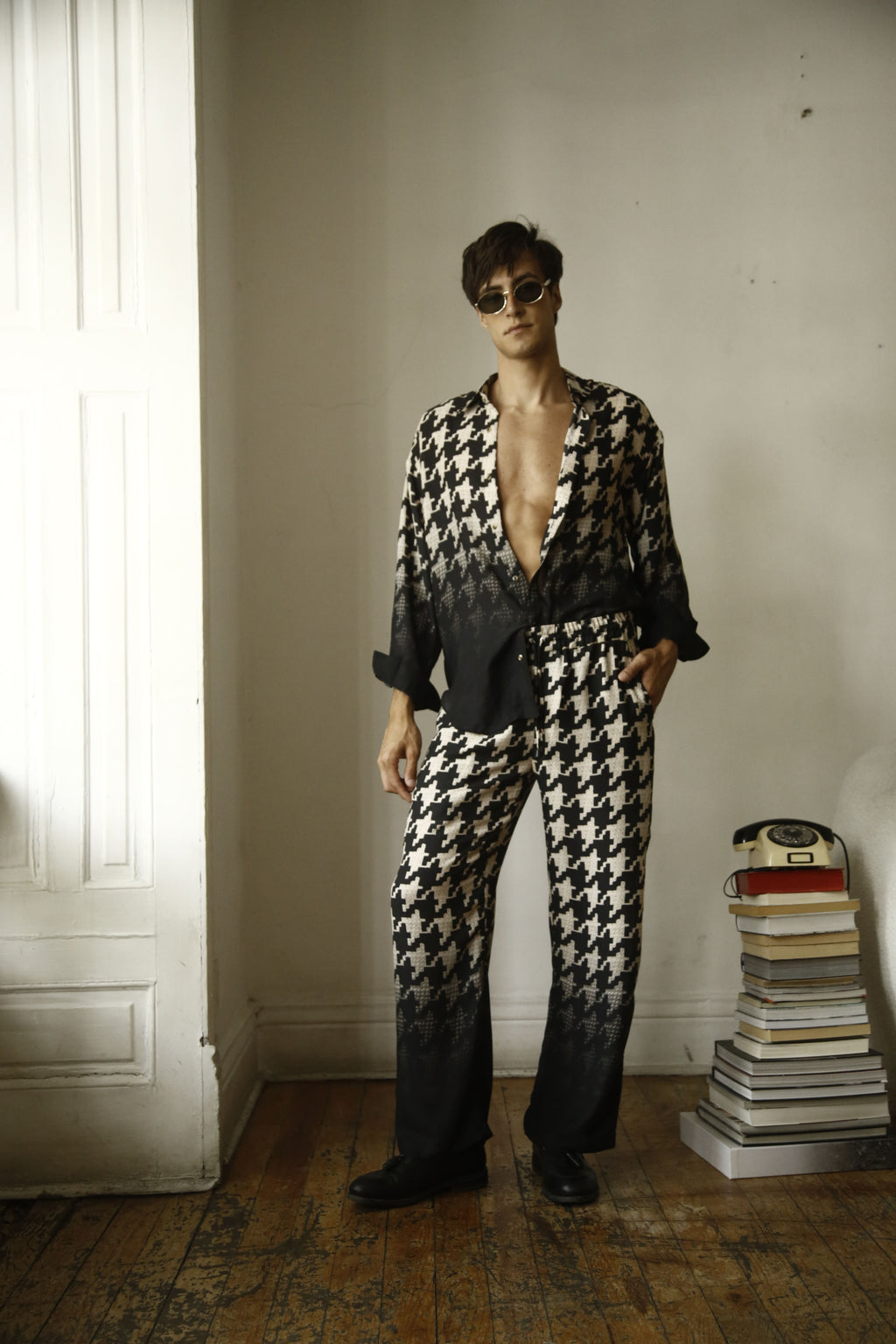 SET PATA DE GALLO CON PANTALÓN