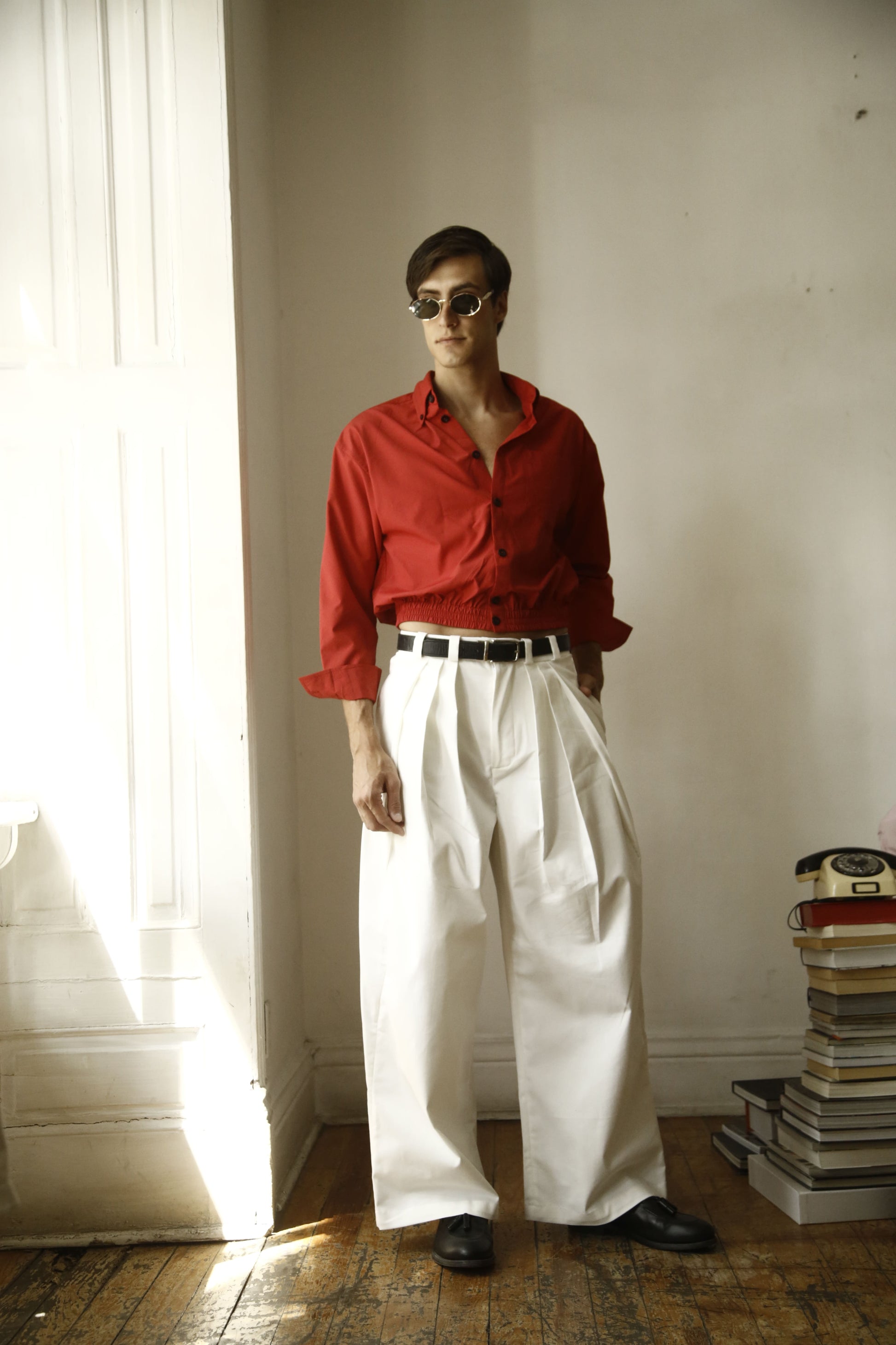 CAMISA ROJA DE RESORTE