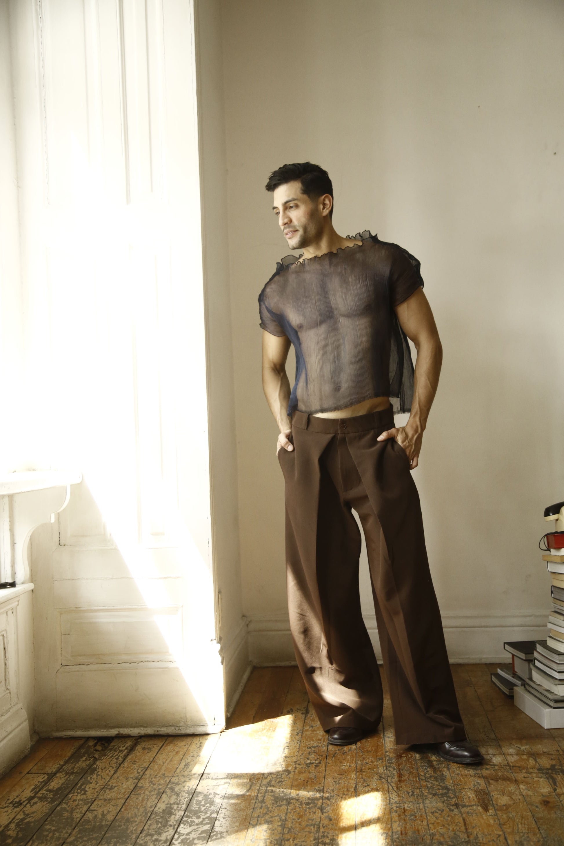 TOP DRAPPEADO ORGANZA