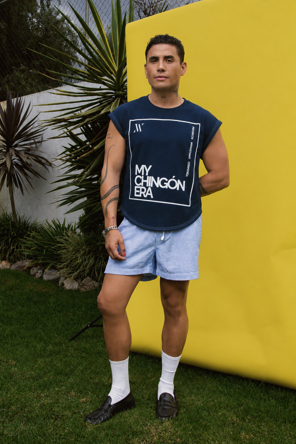 PLAYERA MANGA CORTA AZÚL MARINO H