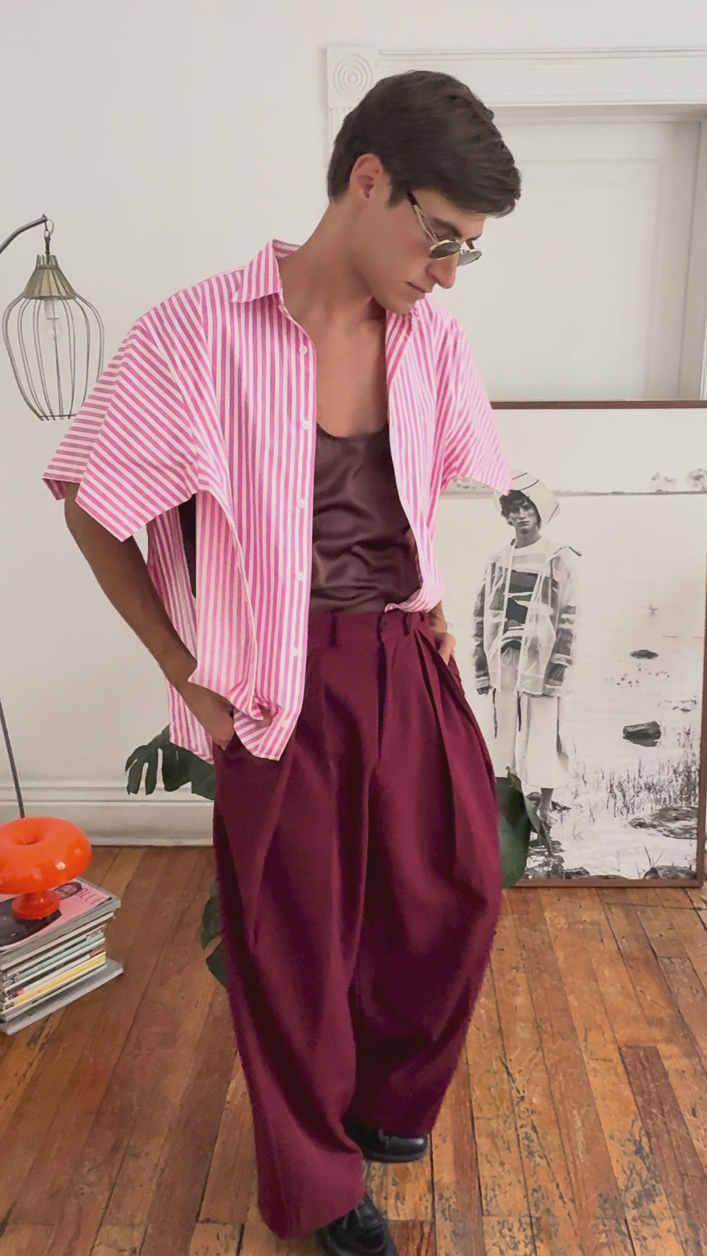 CAMISA STRIPES ROSA GARCON
