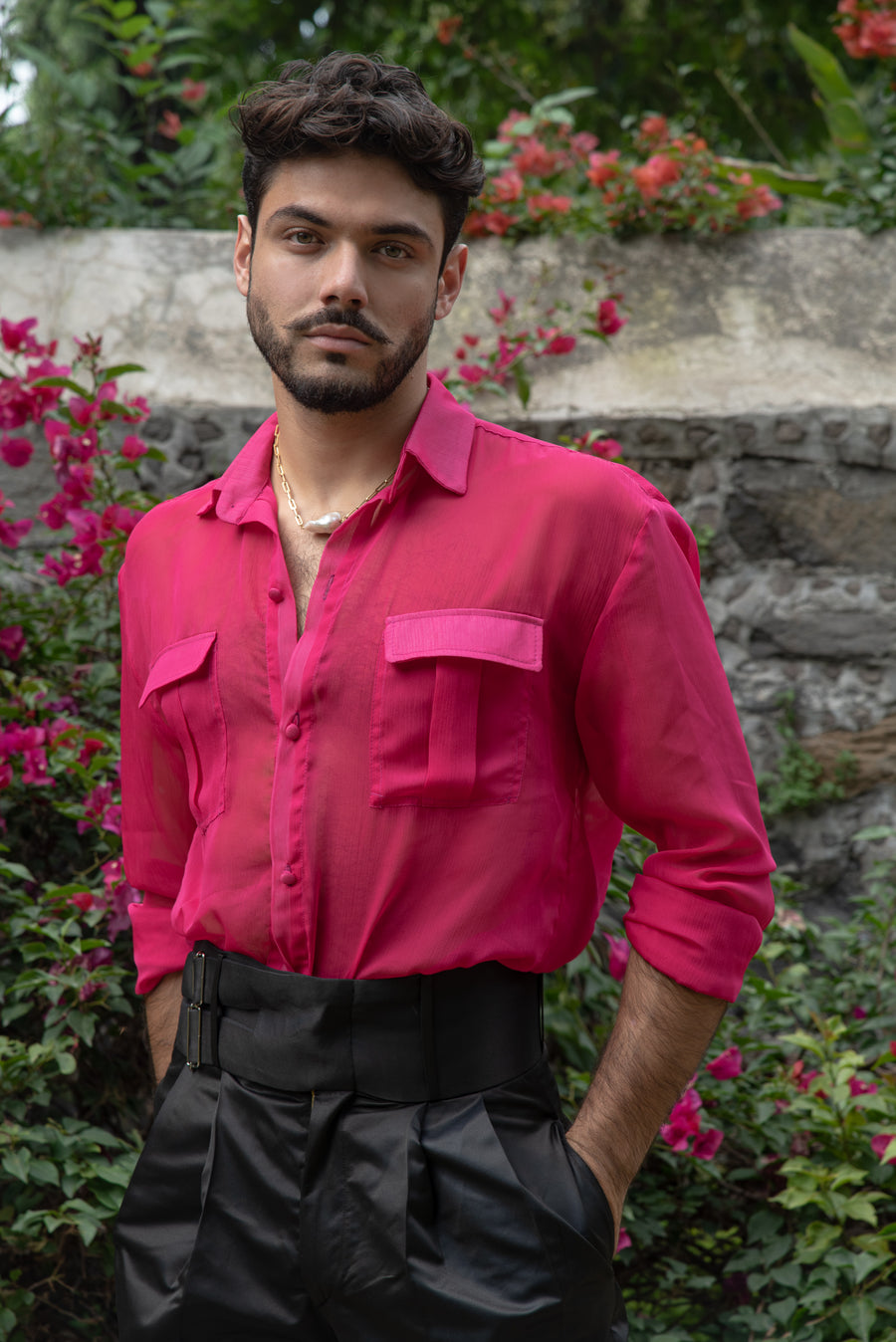 Hot pink shirt